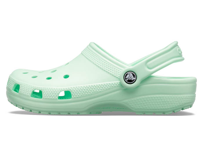 mint green crocs womens