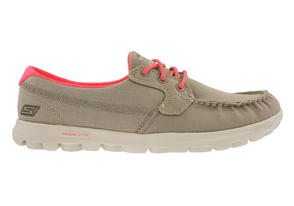 Womens Skechers On-the-GO Unite Boat Shoe Stone/Pink