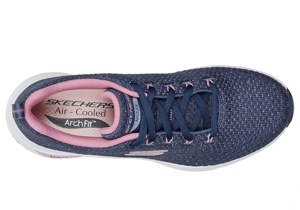 Womens Skechers Sport Arch Fit Glee For All Navy/Pink