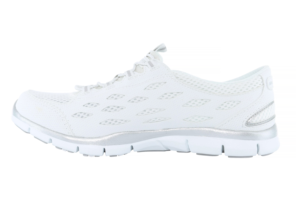 skechers going places white