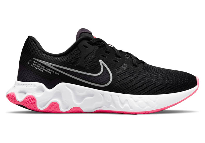 Womens Nike Renew Ride 2 Runner Black/White/Pink