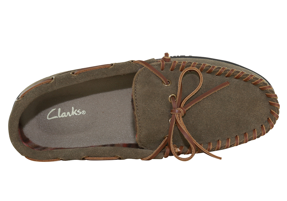 clarks brown loafers mens