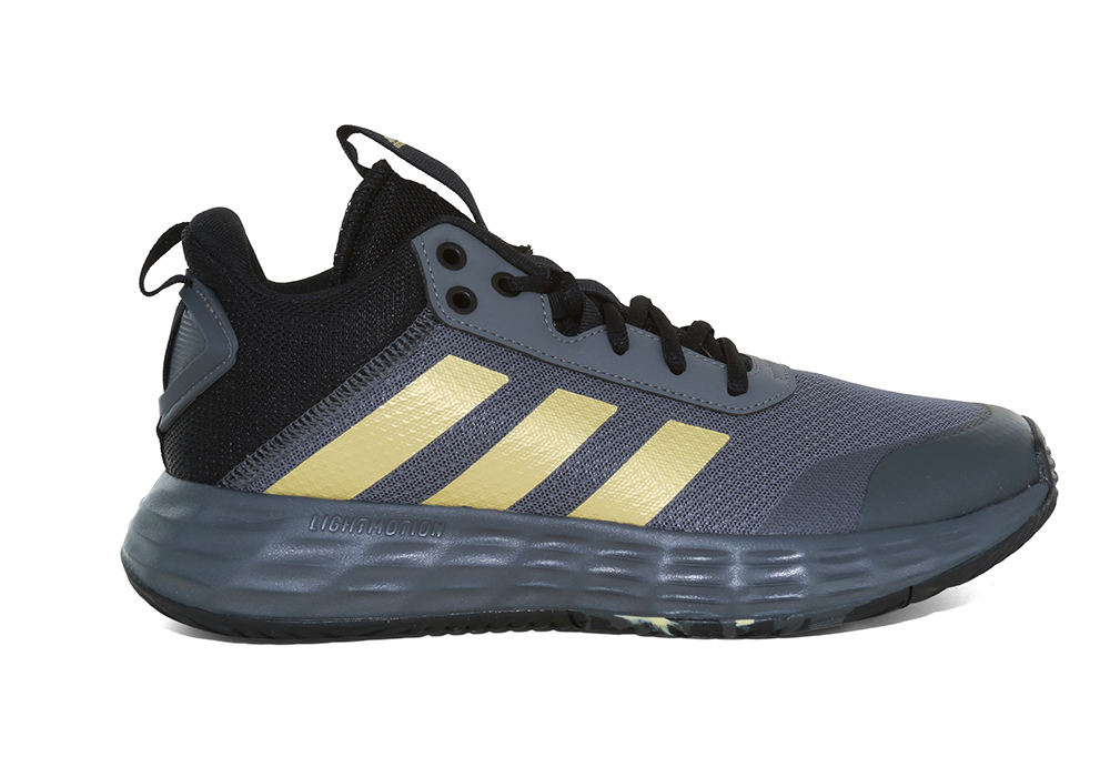 Mens Adidas Own the Game 2.0 Basketball Shoe Gray Gold