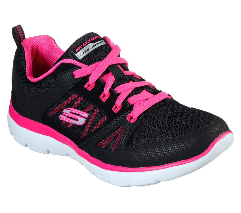 skechers black & pink sports shoes