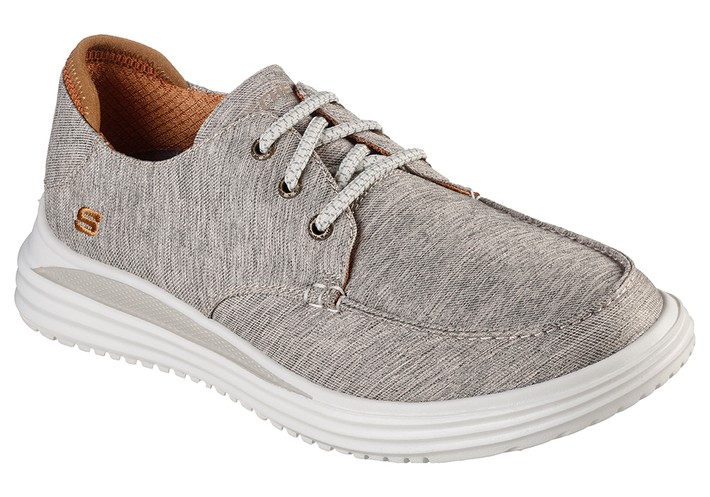 Mens Skechers Proven Canvas Bungee Slip On