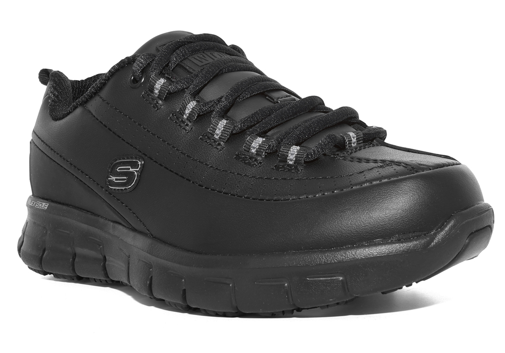 skechers for work sure track trickel slip resistant shoe