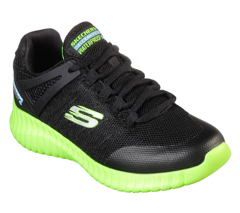 black and green skechers