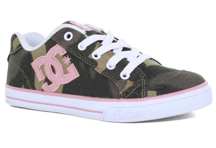 Girls DC Shoes Chelsea TX Skate Camo/Pink