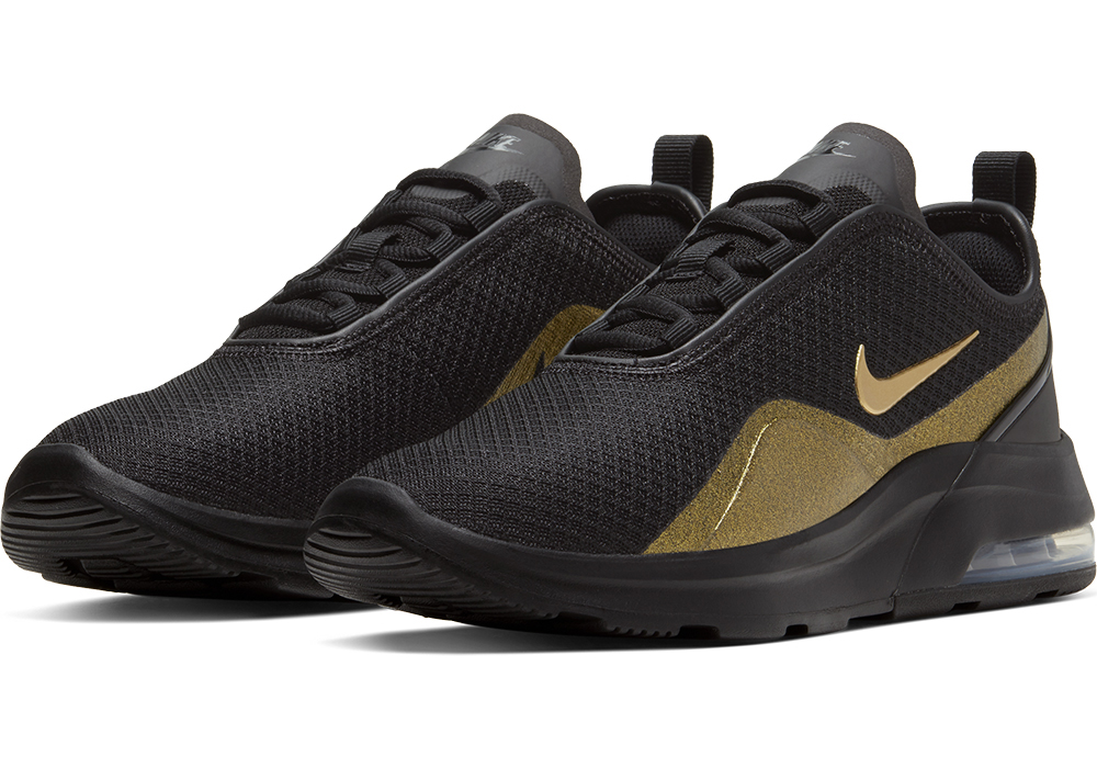 ladies black and gold nike trainers