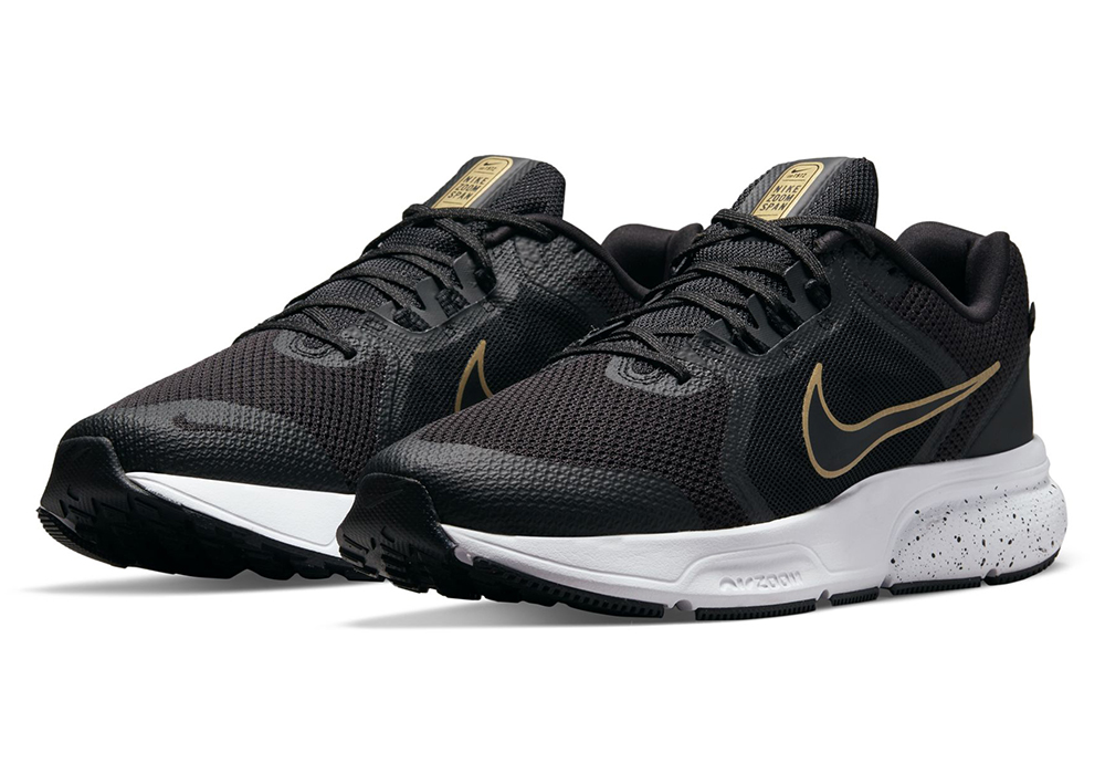 wide In time voice Mens Nike Zoom Span 4 Runner Black Gold