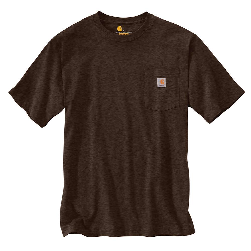 Download Mens Carhartt K87 Pocket T-Shirt Heather Coffee