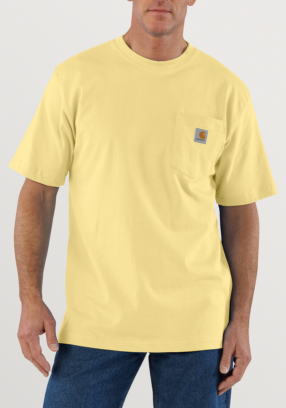 Mens Carhartt K87 Pocket T-Shirt Pale Sun