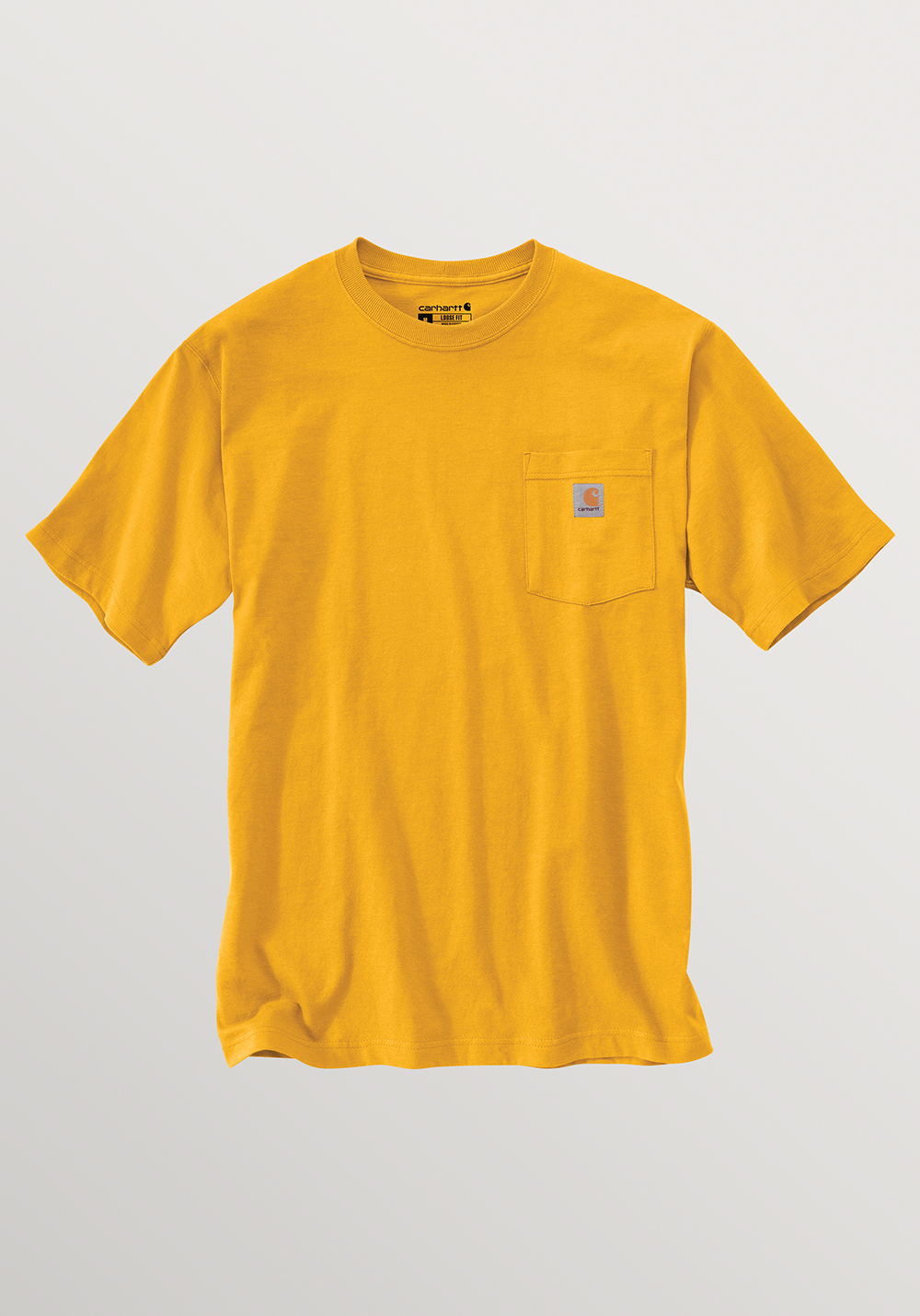 Mens Carhartt K87 Pocket T-Shirt Solar Yellow