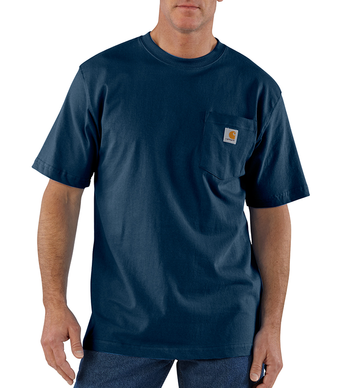 Mens Carhartt K87 Pocket T-Shirt Navy Sizes - 3XL-4XL