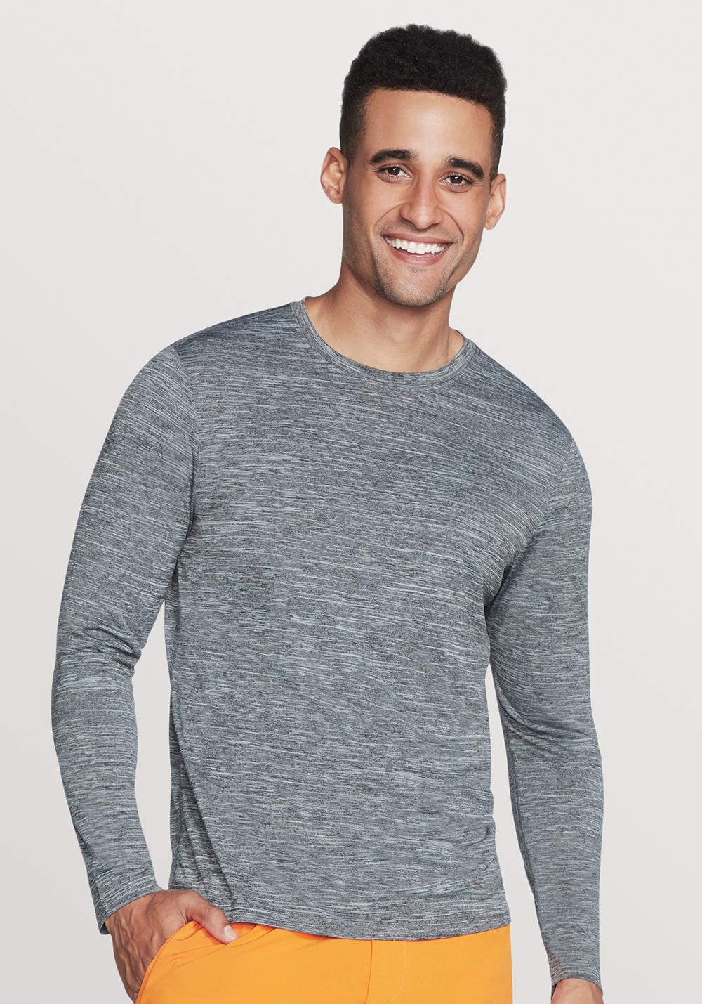 Grey On Long Road T-Shirt Sleeve The Skechers Mens