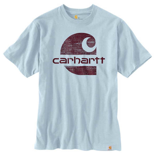 Mens Carhartt Logo Graphic Tee Soft Blue
