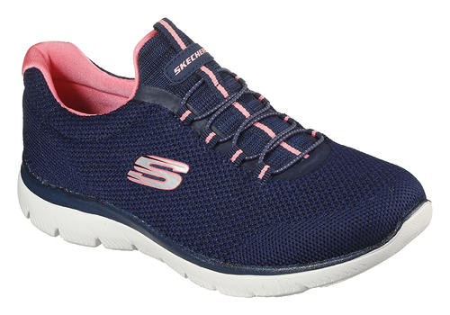 myg frugthave Demon Play Womens Skechers Summits Cool Classic Navy/Pink