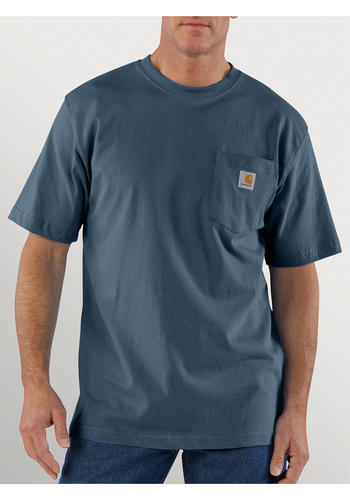 Mens Carhartt K87 Pocket T-Shirt Blue