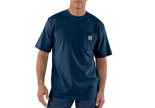 Carhartt Mens Navy - T-Shirt K87 Sizes 3XL-4XL Pocket