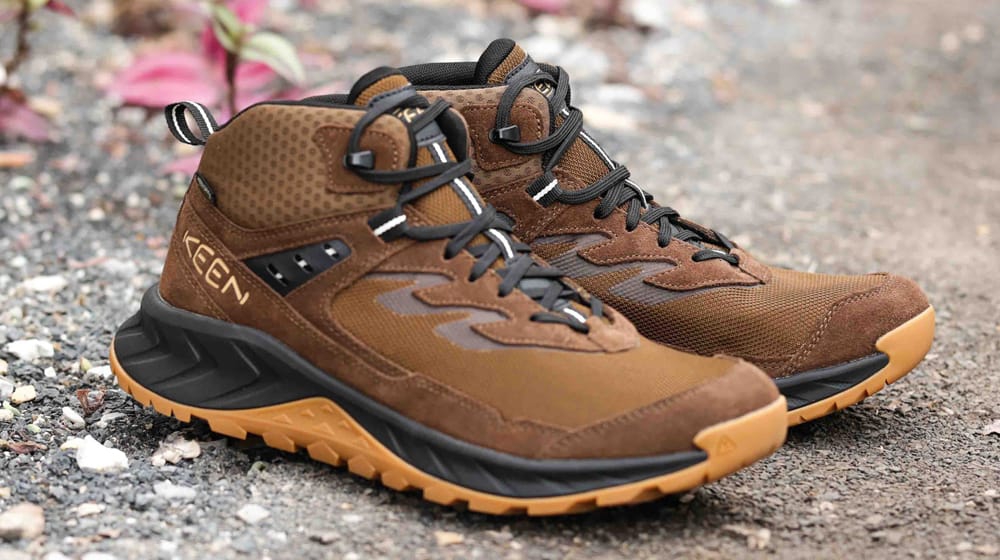 Men's Keen Utility Waterproof Hightrail Hiker in brown.