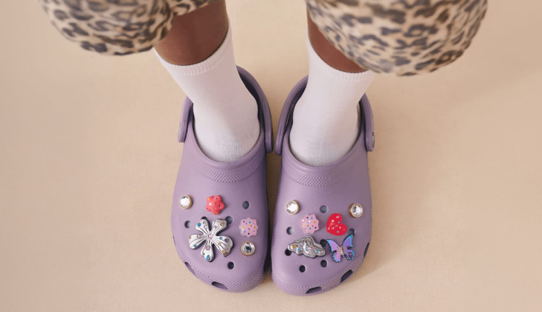 Women's Crocs Classic Clog in purple. 