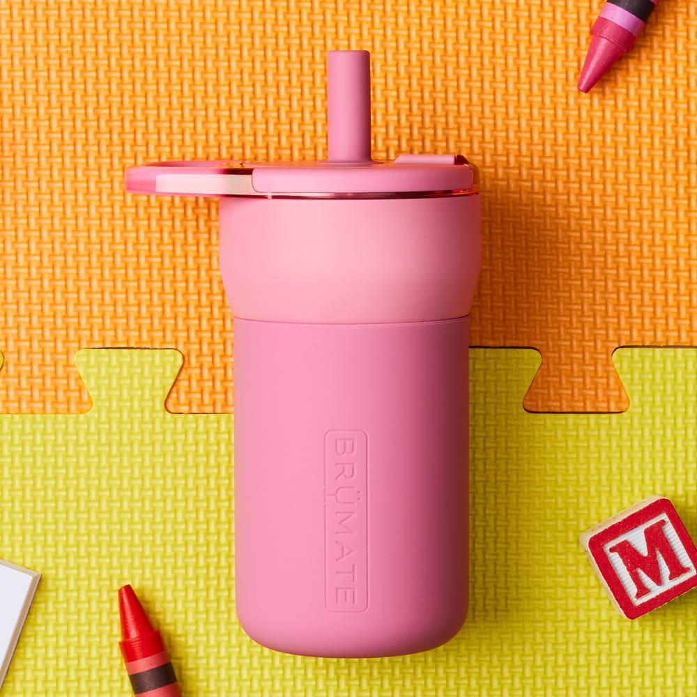 Brumate Leap 12oz Straw Tumbler in pink.