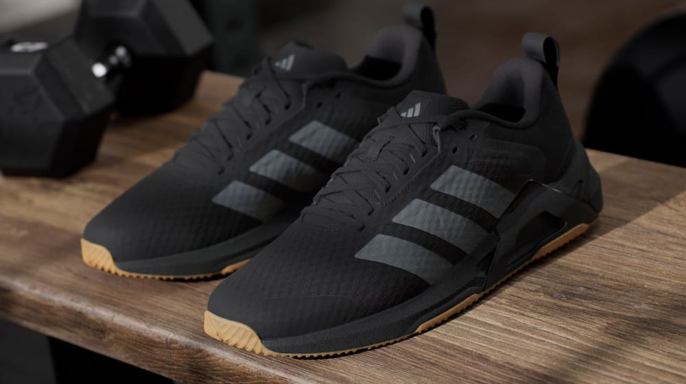 Men's adidas Dropset Control Training Shoes in black.
