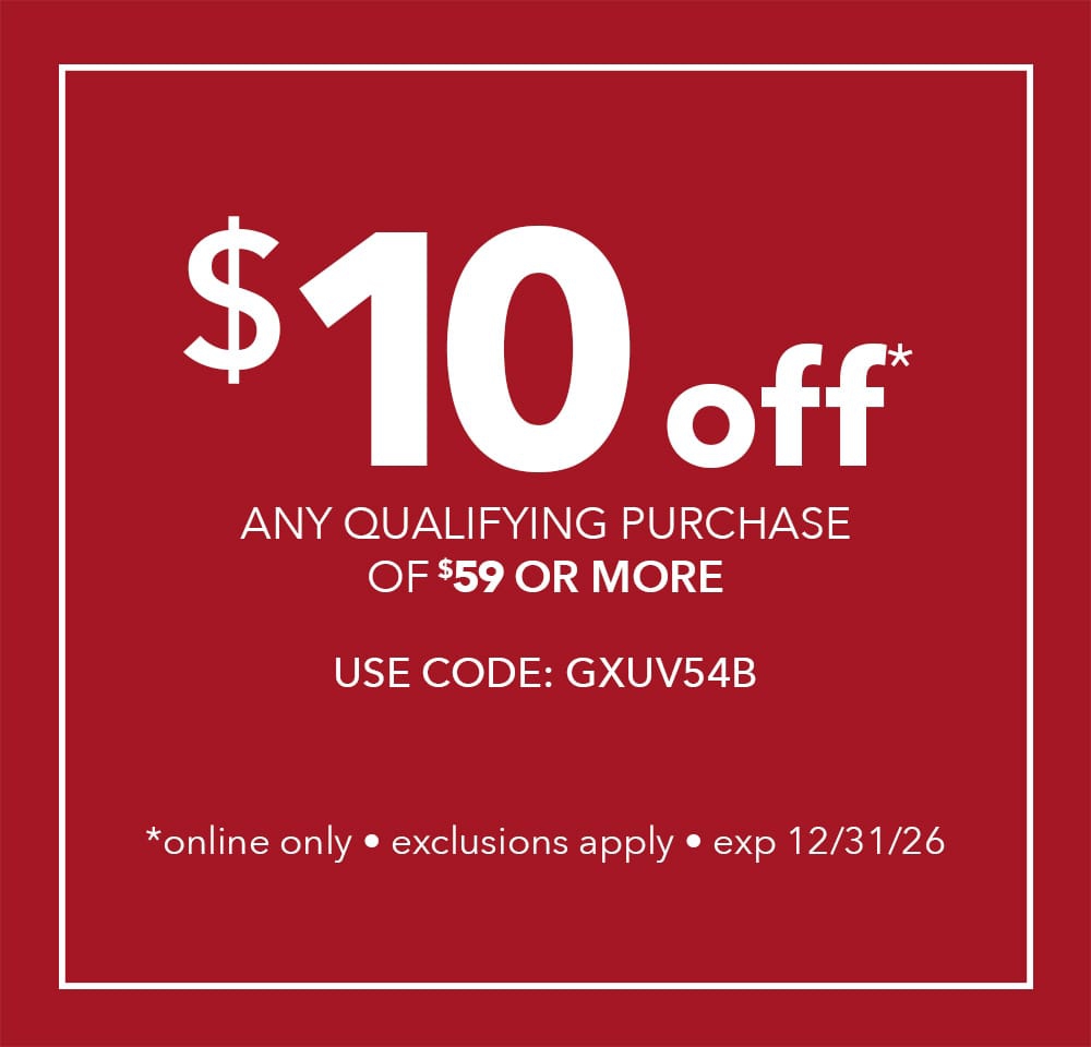 Super Shoes. $10 off Any Qualifying Purchase Of $59 Or More Use Code: GXUV54B *online only &bull; exclusions apply &bull; exp 12/31/26
