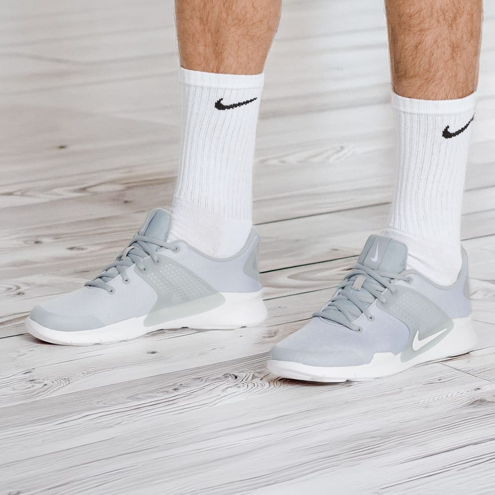 Nike 6 Pack Crew Socks in white.