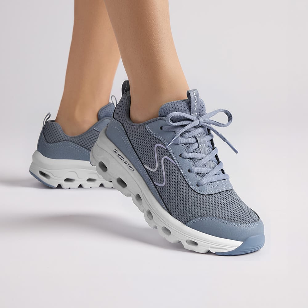 Women's Skechers Glide Step Sole Pollard Mills lace up sneaker. 