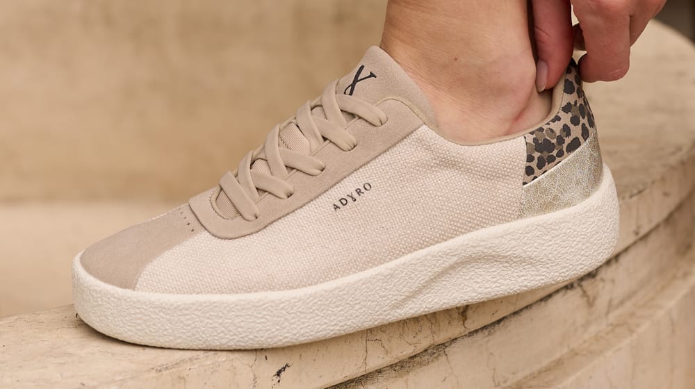 Women's Adyro Prima Lifestyle Sneaker in beige.