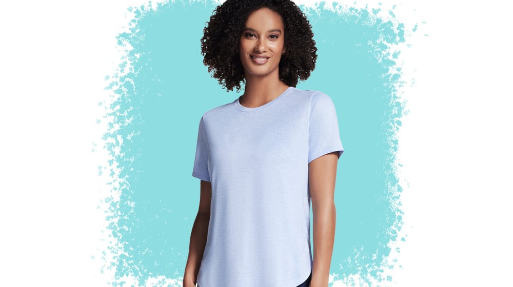 Featured Style: Women's Skechers Godri Swift Tunic T-Shirt in blue