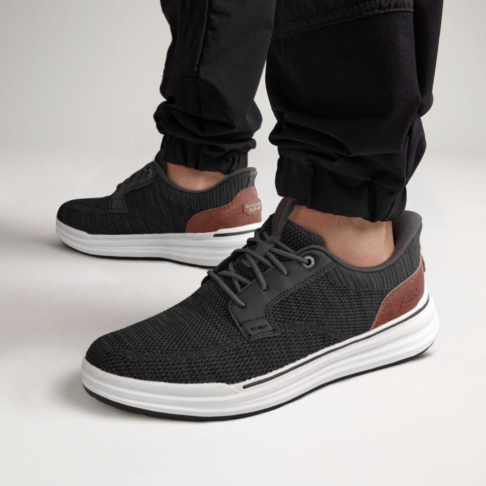 Men's Skechers slip-on shoe in grey.