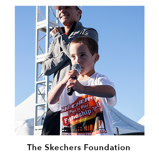 The Skechers Foundation.  Young people shown using their voice