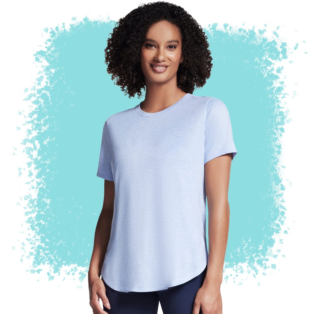 Featured Style: Women's Skechers Godri Swift Tunic T-Shirt in blue